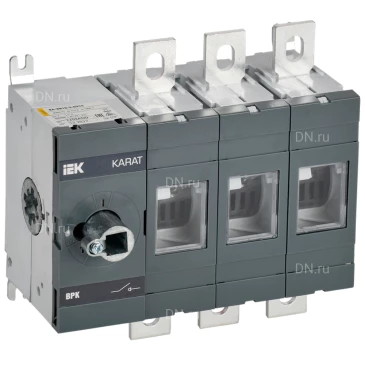 Выключатель-разъединитель IEK KARAT ВРК 3P, рабочий ток 400А, стандартное исполнение, без рукоятки управления KA-VR10-3-0400