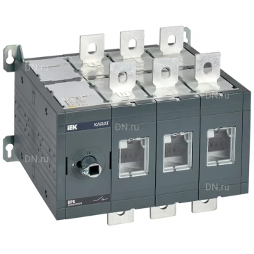 Выключатель-разъединитель IEK KARAT ВРК 3P, рабочий ток 630А, реверсивное исполнение, без рукоятки управления KA-VR20-3-0630