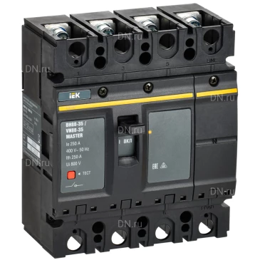 Выключатель-разъединитель IEK KARAT ВН88-35 MASTER 4P, рабочий ток 250А KAM-VN30-4-0250