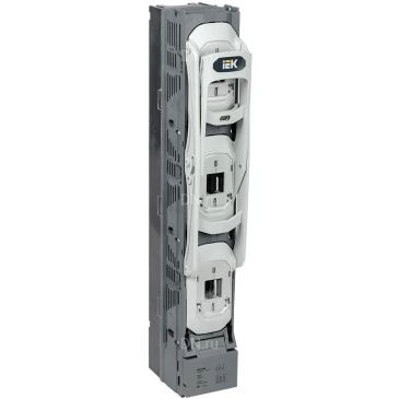 Предохранитель-выключатель-разъединитель IEK ПВР-3 вертикальный, рабочий ток 400А, расстояние между шинами 185мм, с одновременным отключением SPR20-3-3-400-185-100