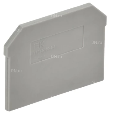 Заглушка IEK ARMAFIX CTS-MC 3 вывода 4мм² для колодки клеммной, материал - пластик, цвет - серый YCT12-00-3-K03-004-ZGL