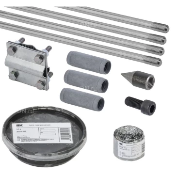 Комплект заземления IEK 6/16 диаметр стержня - 16мм, глубина очага заземления - 6мм, материал - оцинкованная сталь ZKZ10-11-016-06