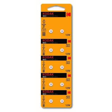 Батарейки KODAK Max Button Cell количество - 10, размер - LR43