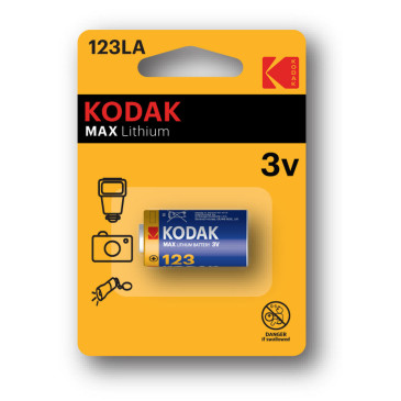 Батарейка KODAK Max Lithium количество - 1, размер - CR123 (16340)