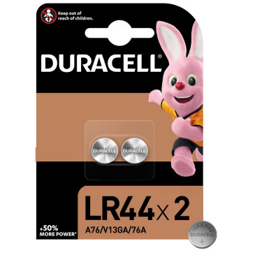 Элемент питания Duracell LR44 количество - 2, размер - LR44, тип элемента питания - Alkaline