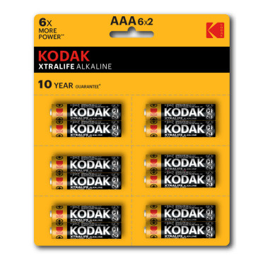 Батарейки KODAK XTRALIFE Alkaline количество - 12, размер - AAA