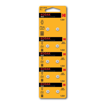 Батарейки KODAK Max Button Cell количество - 10, размер - LR60
