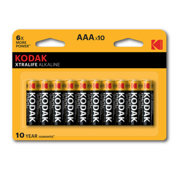 Батарейки KODAK XTRALIFE Alkaline количество - 10, размер - AAA