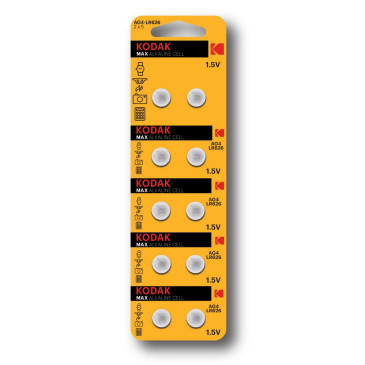 Батарейки KODAK Max Button Cell количество - 10, размер - LR66