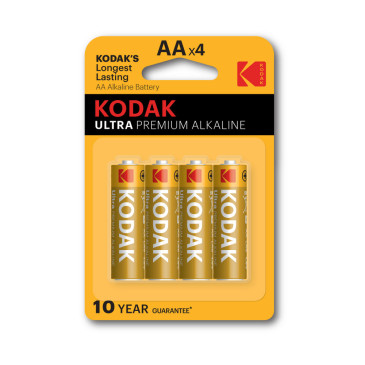 Батарейки KODAK ULTRA PREMIUM Alkaline количество - 4, размер - AA