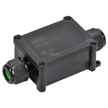 Коробка распределительная IEK WTP-410, герметичная, количество вводов - 2шт, IP68, 450В, упаковка - 1шт. UWB20-I-450-40-02-68
