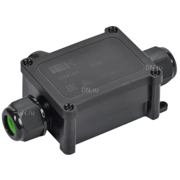 Коробка распределительная IEK WTP-411, герметичная, количество вводов - 3шт, IP68, 450В, упаковка - 1шт. UWB20-T-450-40-03-68