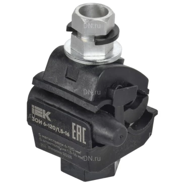 Зажим ответвительный IEK ЗОИ 10-95/1.5-10 изолированный, сечение - 10-95/1.5-10мм2, УХЛ1, материал - пластик, цвет - черный, упаковка - 1шт. UZA-11-D01-D10M