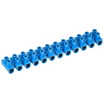 Зажим винтовой IEK ЗВИ-20 н/г, сечение подключаемых проводников - 4-10мм2, номинальный ток - 20А, цвет - голубой, упаковка - 10шт. UZV6-020-06