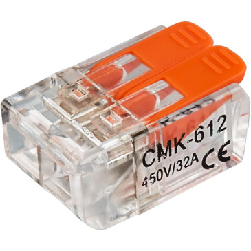 Клемма монтажная NAVIGATOR 61 NTC-R1 400 В, 32 А, зажимов - 2 шт., количество - 5 шт., цвет - оранжевый