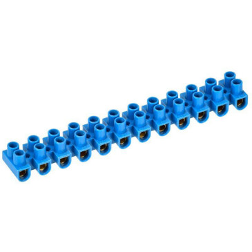 Колодка клеммная IEK ЗВИ-5 1.5-4.0 мм², количество полюсов - 12, цвет - синий, материал изоляции - полистирол