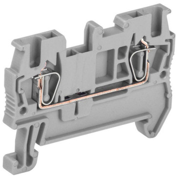 Клемма пружинная IEK КПИ 2в-1.5, 17.5 А, цвет - серый