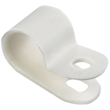 Скоба крепежная IEK диаметр - 9.4мм, цвет - белый, материал - нейлон, упаковка - 50шт. USK11-09-050-K01