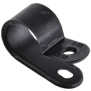 Скоба крепежная IEK диаметр - 12.1мм, цвет - черный, материал - нейлон, упаковка - 50шт. USK11-12-050-K02