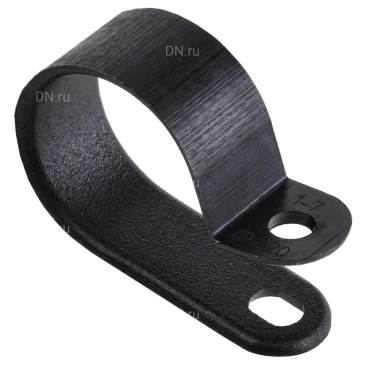 Скоба крепежная IEK диаметр - 19.4мм, цвет - черный, материал - нейлон, упаковка - 50шт. USK11-20-050-K02