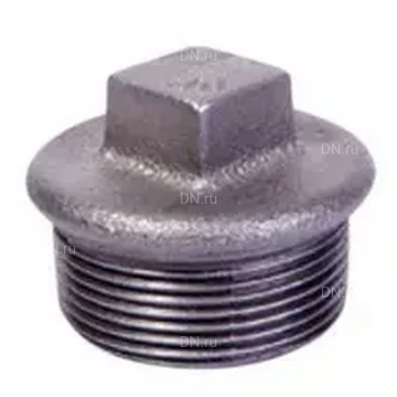 Заглушка Китай 1 1/2″ Ду40 наружная резьба, корпус - ковкий чугун, без покрытия