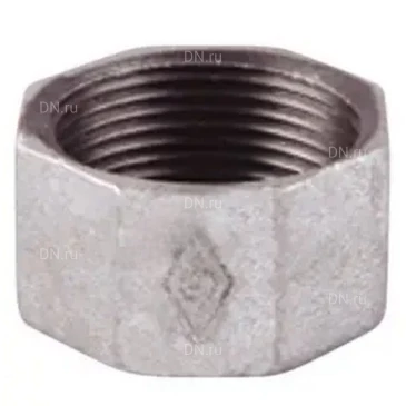 Заглушка Китай 1″ Ду25 внутренняя резьба, корпус - ковкий чугун, оцинкованная