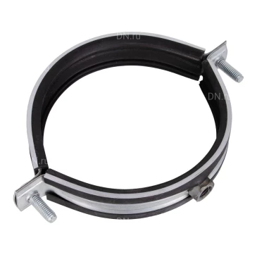 Хомут SHUFT НС-1428747SH Ду100 для воздуховода, с резиновым профилем (гайка), материал корпуса - оцинкованная сталь, М8, упак. 100шт