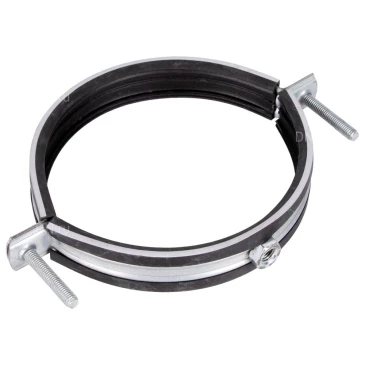 Хомут SHUFT NHV01251SH Ду125 для воздуховода, с резиновым профилем (гайка), материал корпуса - оцинкованная сталь, М8, упак. 80шт