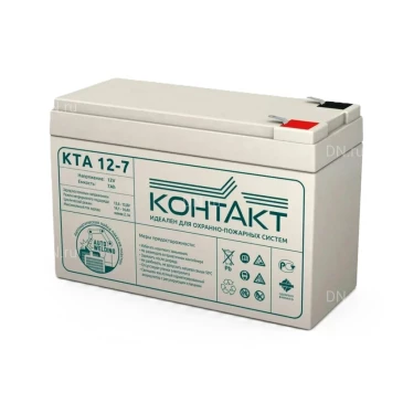 Аккумуляторная батарея КОНТАКТ КТА 12-7 151х65х100мм, напряжение - 12В, емкость - 7Ач, тип клеммы - F1