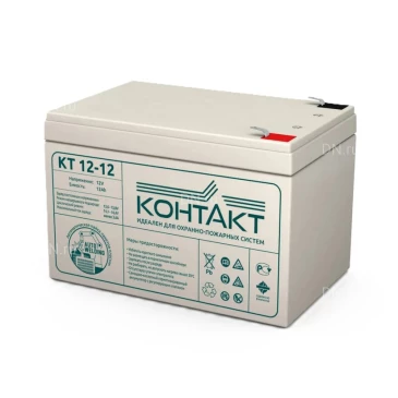 Аккумуляторная батарея КОНТАКТ КТ 12-12 151х98х100мм, напряжение - 12В, емкость - 12Ач, тип клеммы - F1