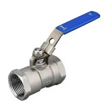 Кран шаровой САГА S-1BM15-4 Ду15 Ру40 стандартнопроходной односоставной, нержавеющая сталь AISI304, уплотнение - PTFE, внутренняя резьба, ручка-рычаг