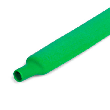 Трубка термоусадочная КВТ ТУТ (HF) Дн8/4 L=50 м тонкостенная, диаметр до усадки 8 мм, диаметр после усадки 4 мм, материал - полиолефин, коэффициент усадки - 2:1, цвет - зеленый