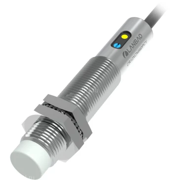 Датчик емкостный LANBAO CR12XCN08DPOY резьбовой, монтаж - незаподлицо, расстояние срабатывания - 8мм, тип выходного сигнала - PNP NO, соединение - кабель 2м, материал корпуса - латунь никелированная, IP67