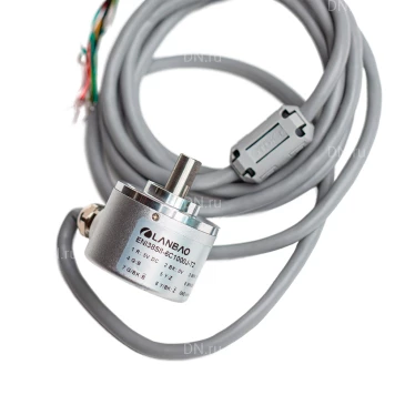 Энкодер инкрементальный LANBAO ENI38S8-6E2000H-T2, материал корпуса - алюминиевый сплав, сплошной вал - 8мм, разрешение - 2000имп/об, выход - HTL, кабель - 2м, напряжение - 8-30В, IP50