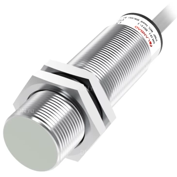 Датчик индуктивный LANBAO FY18DPO резьбовой, монтаж - заподлицо, расстояние срабатывания - 2мм, тип выходного сигнала - PNP NO, соединение - кабель, материал корпуса - латунь никелированная, IP67