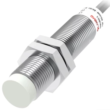 Датчик индуктивный LANBAO LR12XBN04DPCW1 резьбовой, монтаж - незаподлицо, расстояние срабатывания - 4мм, тип выходного сигнала - PNP NC, соединение - кабель 2м, материал корпуса - латунь никелированная, IP67