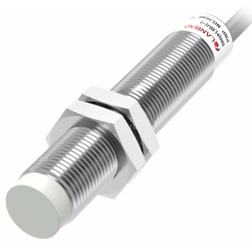 Датчик индуктивный LANBAO LR12XCN04LIM резьбовой, монтаж - незаподлицо, расстояние срабатывания - 4мм, соединение - кабель, материал корпуса - латунь никелированная, IP67