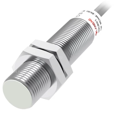 Датчик индуктивный LANBAO LR12XCF06DPCY резьбовой, монтаж - заподлицо, расстояние срабатывания - 6мм, тип выходного сигнала - PNP NC, соединение - кабель 2м, материал корпуса - латунь никелированная, IP67