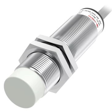 Датчик индуктивный LANBAO LR18XCN08DPOG резьбовой, монтаж - незаподлицо, расстояние срабатывания - 8мм, тип выходного сигнала - PNP NO, соединение - кабель 2м, материал корпуса - латунь никелированная, IP67