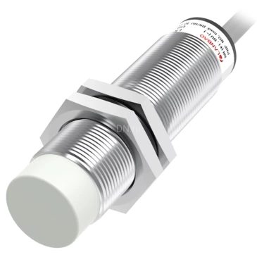 Датчик индуктивный LANBAO LR18XCN08LUM резьбовой, монтаж - незаподлицо, расстояние срабатывания - 8мм, соединение - кабель, материал корпуса - латунь никелированная, IP67