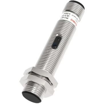 Датчик оптический LANBAO PR12-BC15DPR-E2, цилиндрический корпус, диффузный, выход PNP, питание - 12-24В, разъем M12, IP67, расстояние срабатывания - 150мм, материал корпуса - латунь никелированная