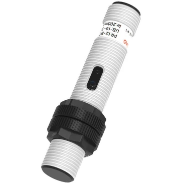 Датчик оптический LANBAO PR12S-BC15DPC-E2, цилиндрический корпус, диффузный, выход PNP, питание - 12-24В, разъем M12, IP67, расстояние срабатывания - 150мм, материал корпуса - пластик