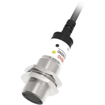 Датчик оптический LANBAO PR18-BC40DNR, цилиндрический корпус, диффузный, выход NPN, питание - 12-24В, кабель - 2м, IP67, расстояние срабатывания - 400мм, материал корпуса - латунь никелированная