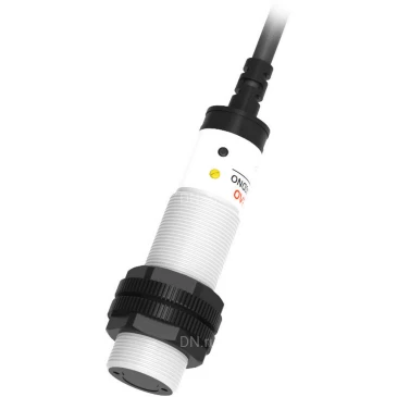 Датчик оптический LANBAO PR18S-BC10ATC, цилиндрический корпус, диффузный, выход реле, питание - 20-250В, кабель - 2м, IP67, расстояние срабатывания - 100мм, материал корпуса - пластик