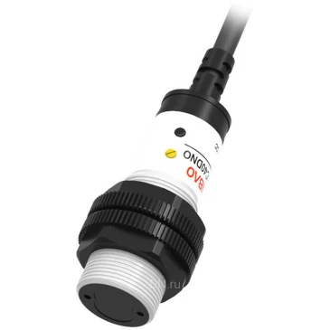 Датчик оптический LANBAO PR18S-BC40DPR, цилиндрический корпус, диффузный, выход PNP, питание - 12-24В, кабель - 2м, IP67, расстояние срабатывания - 400мм, материал корпуса - пластик