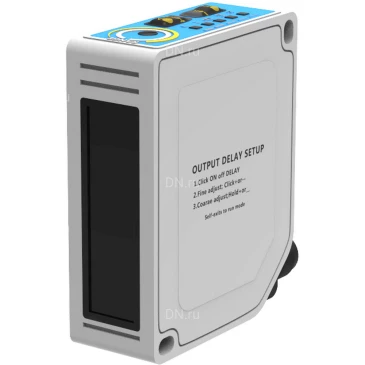 Датчик оптический LANBAO PTB-YC200DFBT3-E5, прямоугольный корпус, диффузный, выход PNP/NPN, питание - 12-24В, разъем M12 5-pin, IP67, расстояние срабатывания - 2000мм, материал корпуса - пластик