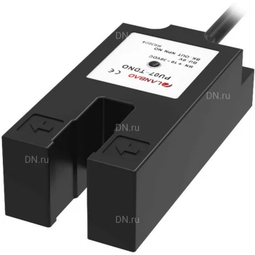 Датчик щелевой LANBAO PU07-TDPC, выход PNP, питание - 12-24В, кабель - 2м, IP64, расстояние срабатывания - 7мм, материал корпуса - пластик