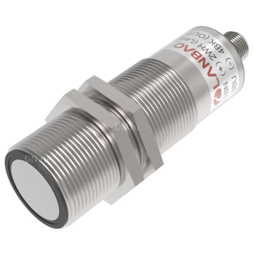 Датчик ультразвуковой LANBAO UR30-CM2DPB-E2, расстояние срабатывания - 180-2000мм, тип выходного сигнала - PNP, разъем M12 4-pin, корпус - латунь никелированная, IP67