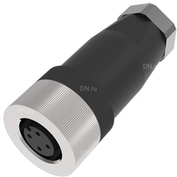 Разъем LANBAO QE12-N4F 1001 для датчиков, прямой, 250В, IP67, материал корпуса - пластик