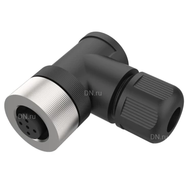 Разъем LANBAO QE12-N5G 1001 для датчиков, угловой, 250В, IP67, материал корпуса - пластик